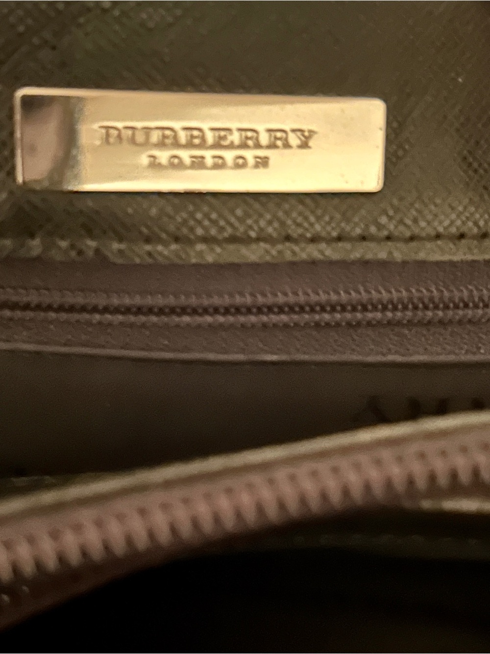 Burberry London LTD Black Leather Belted Tote Bag with Burberry Handkerchief - Picture 11 of 13